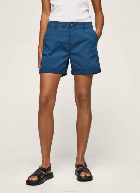 Pepe Jeans Regular Fit Chino Shorts Women Ocean Z22X523