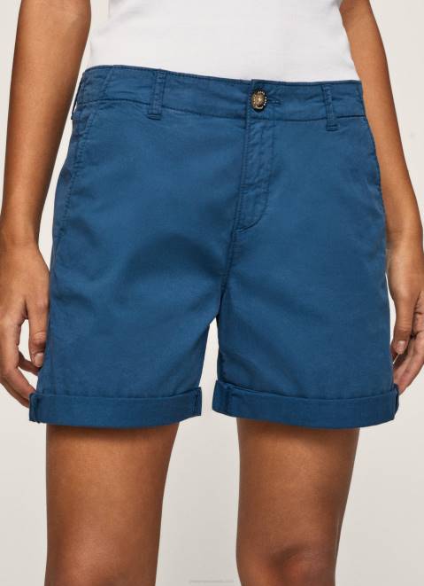 Pepe Jeans Regular Fit Chino Shorts Women Ocean Z22X523