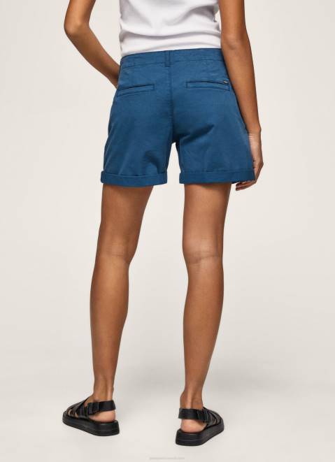 Pepe Jeans Regular Fit Chino Shorts Women Ocean Z22X523