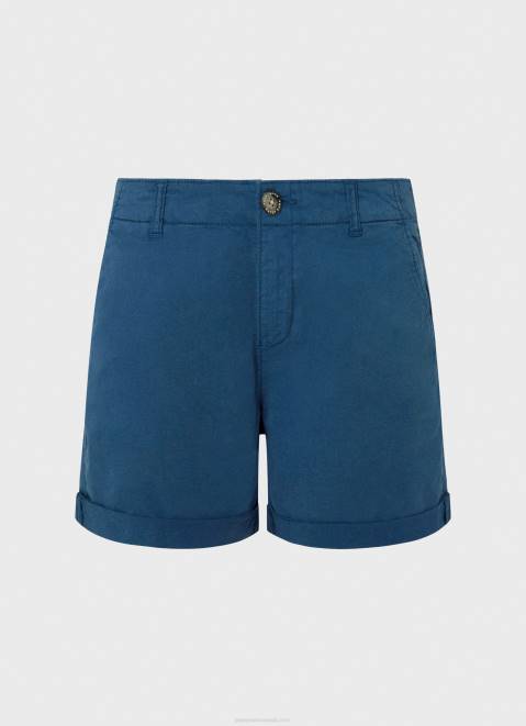Pepe Jeans Regular Fit Chino Shorts Women Ocean Z22X523