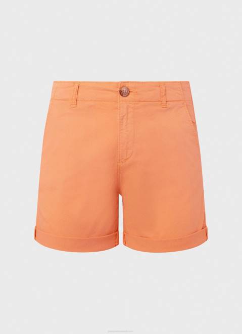 Pepe Jeans Regular Fit Chino Shorts Women Peach Z22X522