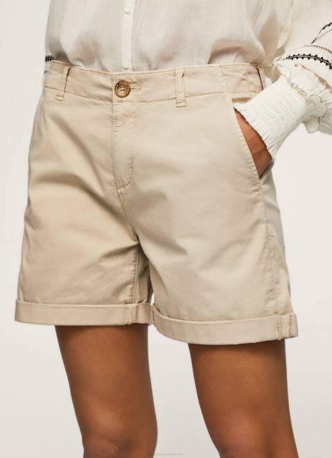 Pepe Jeans Regular Fit Chino Shorts Women Stone Z22X524