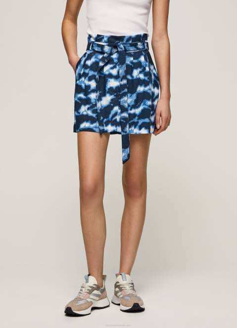 Pepe Jeans Camouflage Print Mini Skirt Women Multi Z22X500