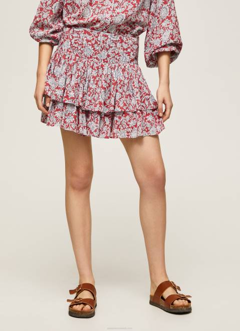 Pepe Jeans Floral Print Skirt Women Multi Z22X503