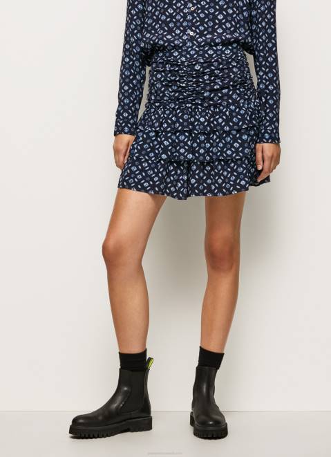 Pepe Jeans Geometric Print Short Skirt Women Multi Z22X497