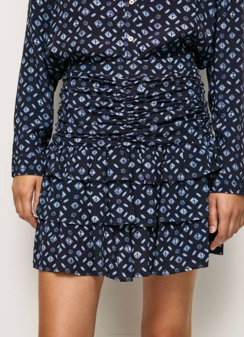 Pepe Jeans Geometric Print Short Skirt Women Multi Z22X497