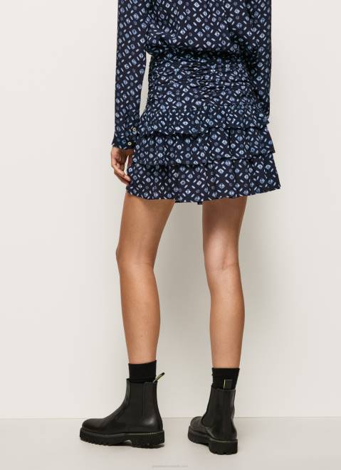 Pepe Jeans Geometric Print Short Skirt Women Multi Z22X497