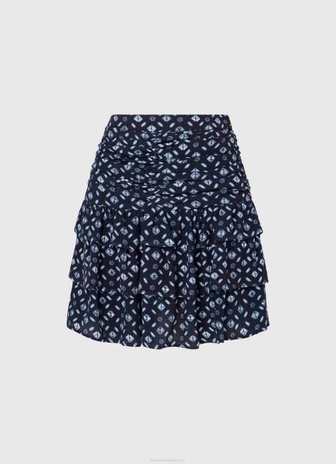 Pepe Jeans Geometric Print Short Skirt Women Multi Z22X497