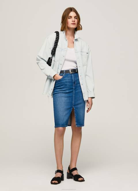 Pepe Jeans Regular Fit Denim Skirt Women Denim Z22X485
