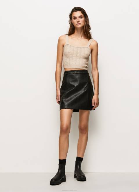 Pepe Jeans Zip-Fastened Mini Skirt Women Black Z22X484