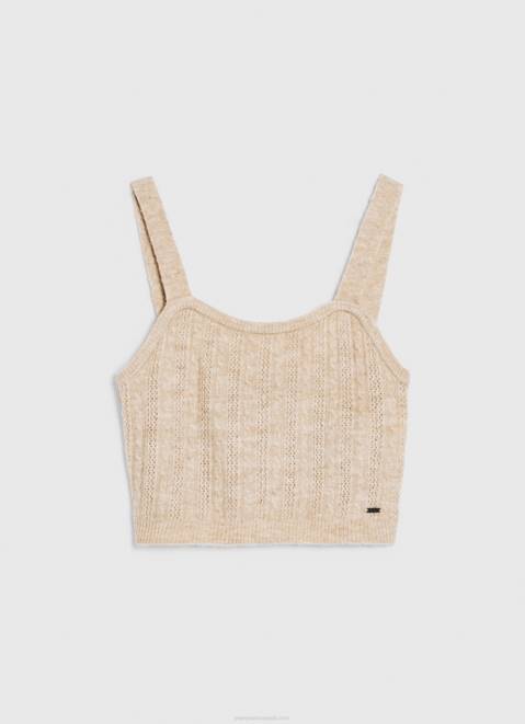 Pepe Jeans Knit Straps Top Women Buff Z22X242