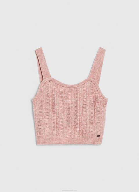 Pepe Jeans Knit Straps Top Women Cloudy Pink Z22X247