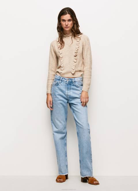 Pepe Jeans Perkins Neck Jersey Women Buff Z22X245