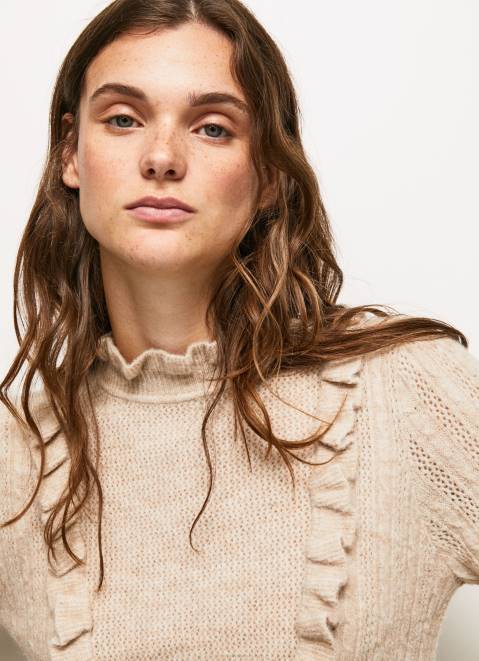 Pepe Jeans Perkins Neck Jersey Women Buff Z22X245
