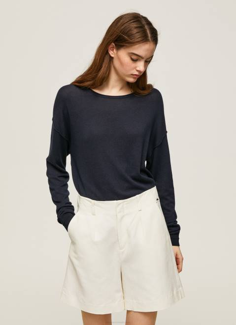 Pepe Jeans Relaxed Fit Boat Neck Jersey Women Dulwich Z22X254