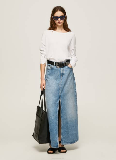 Pepe Jeans Relaxed Fit Boat Neck Jersey Women White Z22X256