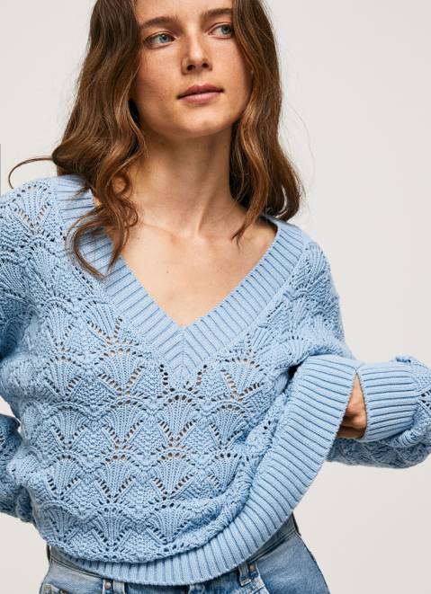 Pepe Jeans Relaxed Fit Openwork Jersey Women Bay Z22X229