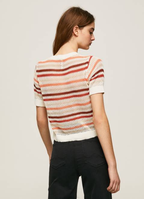 Pepe Jeans Striped Print Cotton Cardigan Women Multi Z22X235
