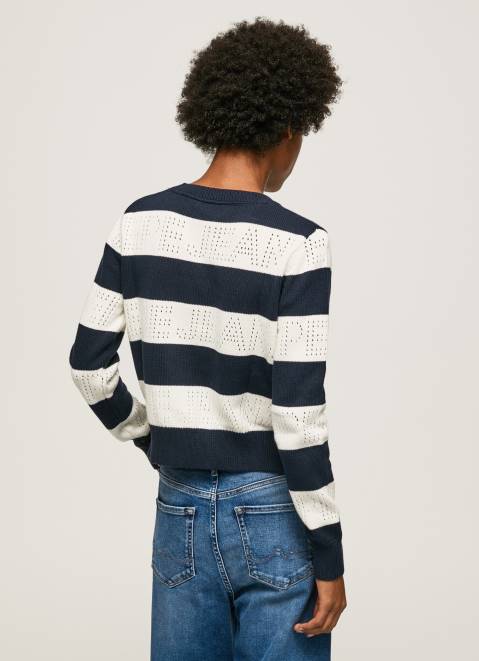 Pepe Jeans Striped Print Cotton Jersey Women Dulwich Z22X255