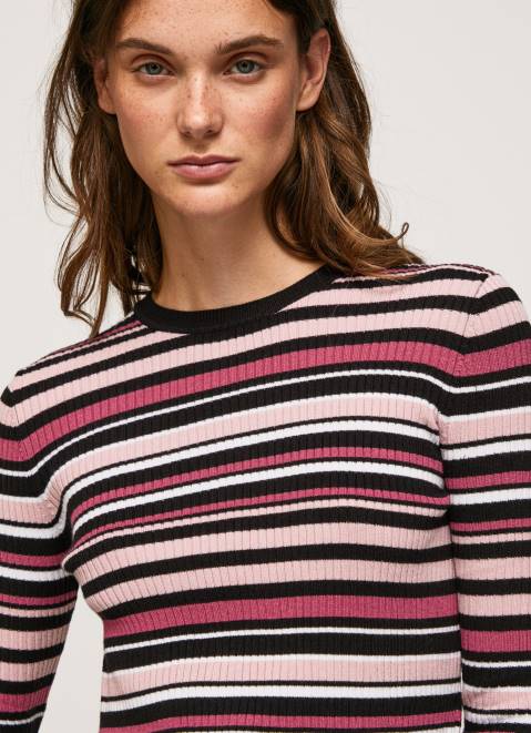 Pepe Jeans Striped Round Neck Jersey Women Multi Z22X261