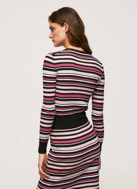 Pepe Jeans Striped Round Neck Jersey Women Multi Z22X261