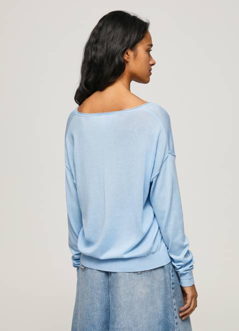 Pepe Jeans V Neckline Relaxed Fit Jersey Women Bay Z22X249