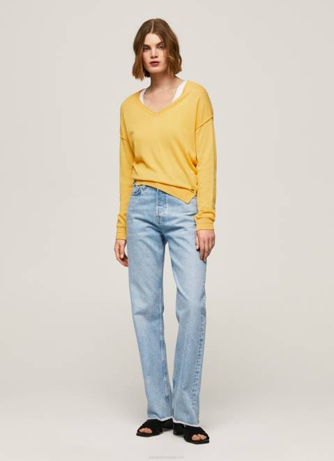 Pepe Jeans V Neckline Relaxed Fit Jersey Women Shine Z22X257