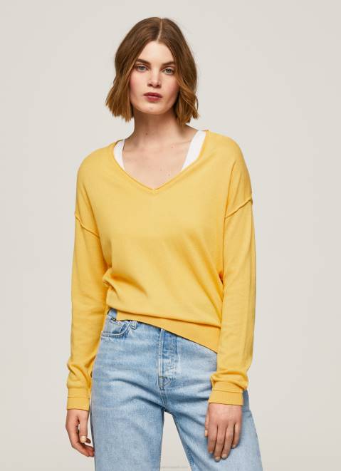 Pepe Jeans V Neckline Relaxed Fit Jersey Women Shine Z22X257