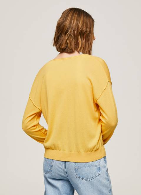 Pepe Jeans V Neckline Relaxed Fit Jersey Women Shine Z22X257