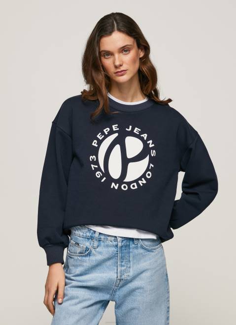 Pepe Jeans Circular Logo Cotton Jumper Women Dulwich Z22X279