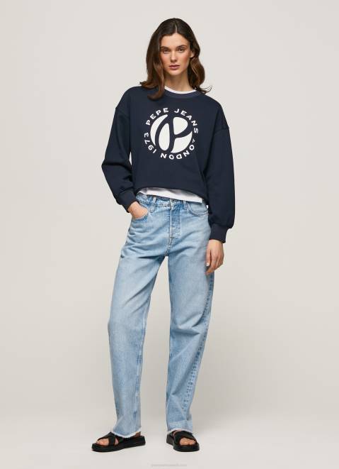 Pepe Jeans Circular Logo Cotton Jumper Women Dulwich Z22X279