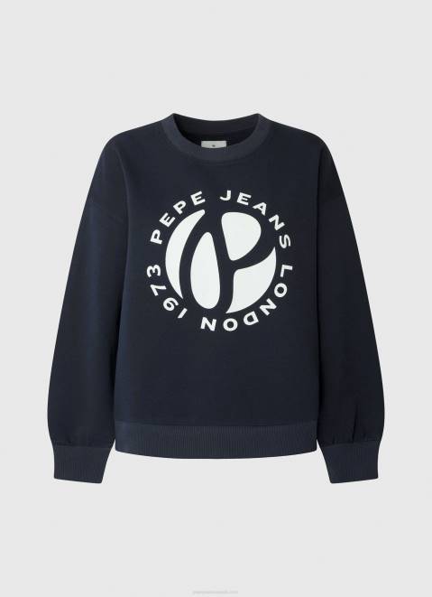 Pepe Jeans Circular Logo Cotton Jumper Women Dulwich Z22X279