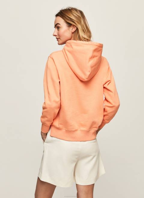 Pepe Jeans Cotton Hoodie Women Peach Z22X282