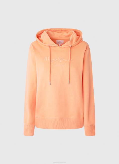 Pepe Jeans Cotton Hoodie Women Peach Z22X282