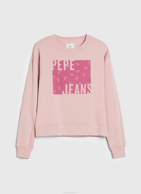 Pepe Jeans Cotton Logo Jumper Women Cloudy Pink Z22X285