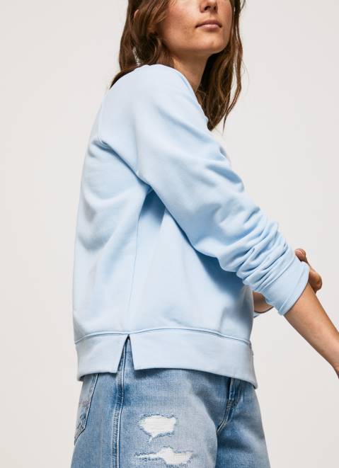 Pepe Jeans Cropped Cotton Jumper Women Bay Z22X271