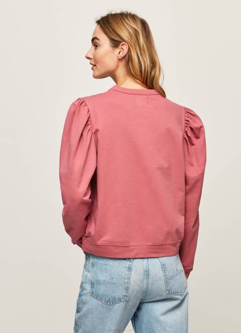 Pepe Jeans Embroidered Logo Cotton Jumper Women Dark Blush Z22X278