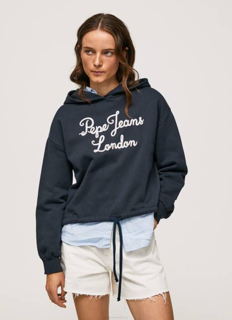 Pepe Jeans Embroidered Logo Cotton Jumper Women Dulwich Z22X268