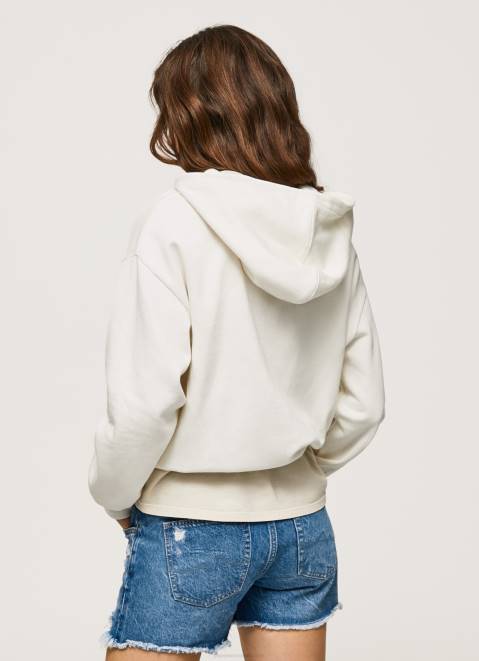 Pepe Jeans Embroidered Logo Cotton Jumper Women Mousse Z22X269