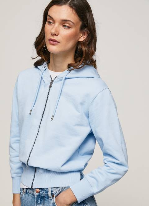 Pepe Jeans Jumper With Hood And Zipper Women Bay Z22X270