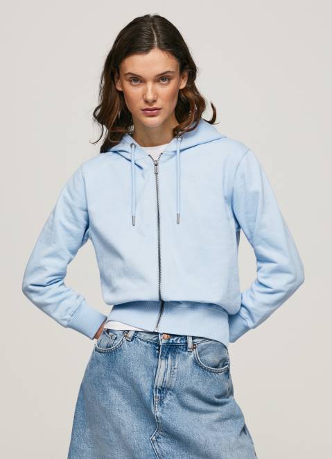 Pepe Jeans Jumper With Hood And Zipper Women Bay Z22X270