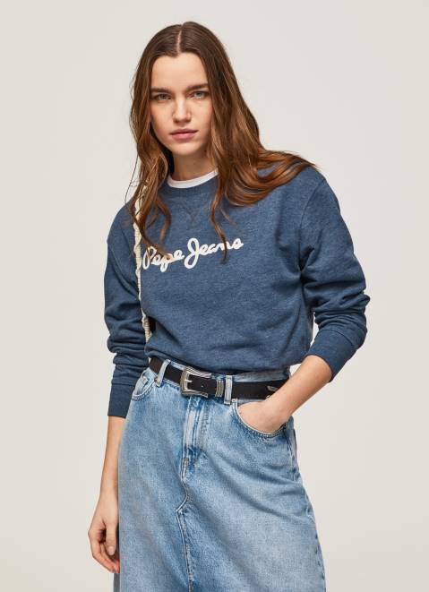 Pepe Jeans Logo Printed Jumper Women Dulwich Z22X276