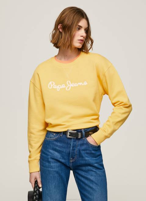 Pepe Jeans Logo Printed Jumper Women Shine Z22X273