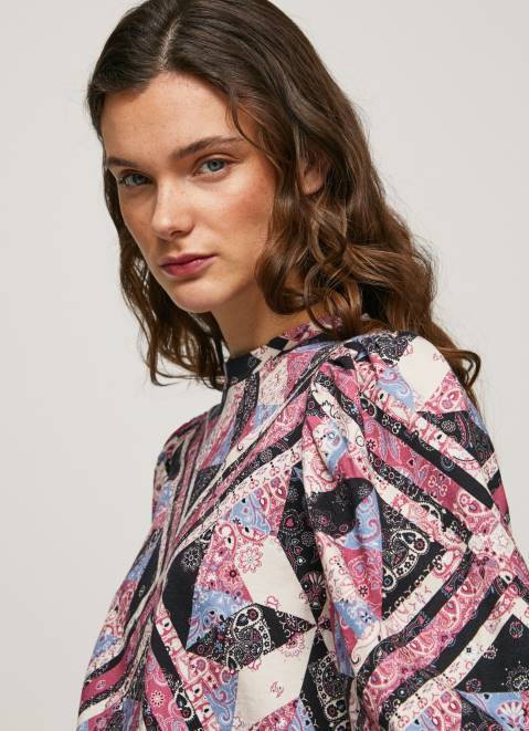 Pepe Jeans Patchwork Cotton Jumper Women Multi Z22X277