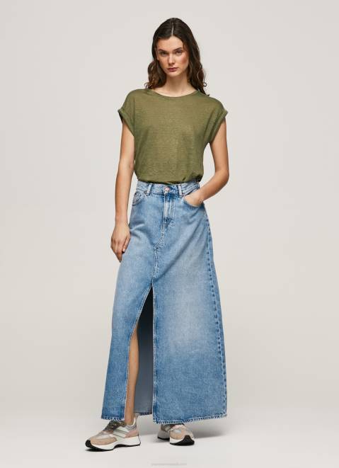Pepe Jeans Armhole Sleeved Linen T-Shirt Women Range Z22X439