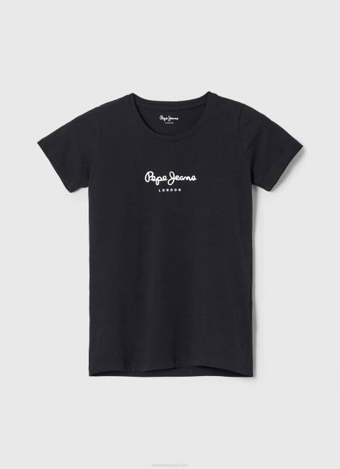 Pepe Jeans Basic Logo T-Shirt Women Black Z22X400