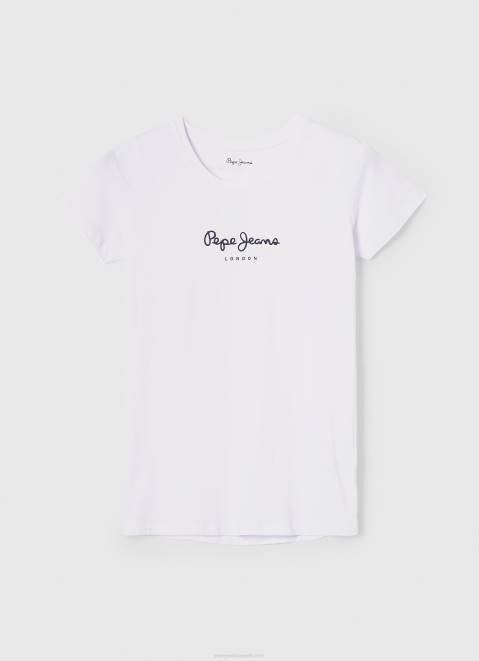 Pepe Jeans Basic Logo T-Shirt Women White Z22X416