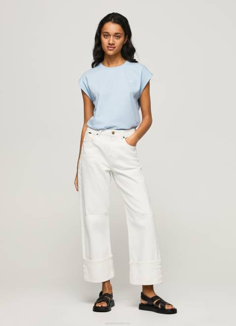 Pepe Jeans Bloom Basic T-Shirt With Logo Women Bay Z22X448