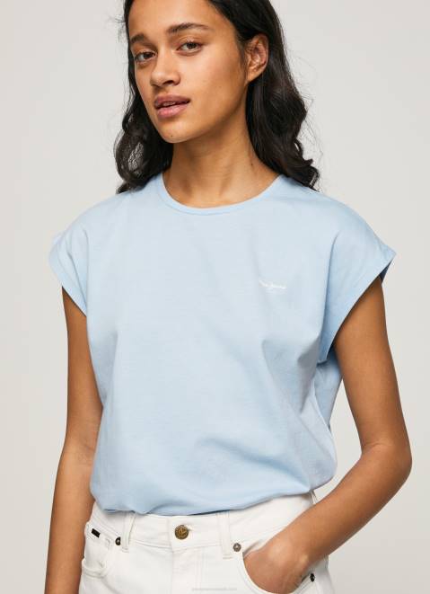 Pepe Jeans Bloom Basic T-Shirt With Logo Women Bay Z22X448