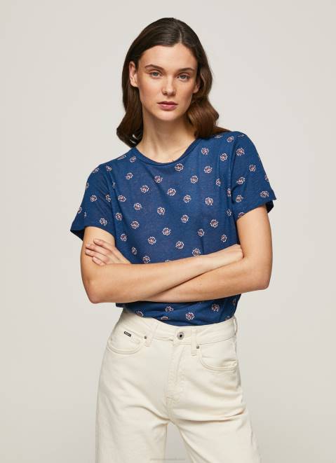 Pepe Jeans Floral Print T-Shirt Women Multi Z22X444